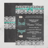 Invitation de la dentelle Lingerie Shower Bridal P (Devant / Derrière)