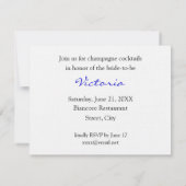 INVITATION DE LA DOUCHE BRIDAL (Dos)