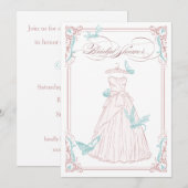 INVITATION DE LA DOUCHE BRIDAL (Devant / Derrière)