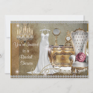 INVITATION DE LA DOUCHE BRIDAL DE CHANDELIER & PEA