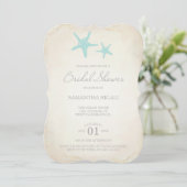Invitation de la DOUCHE BRIDAL - Starfish de plage (Debout devant)