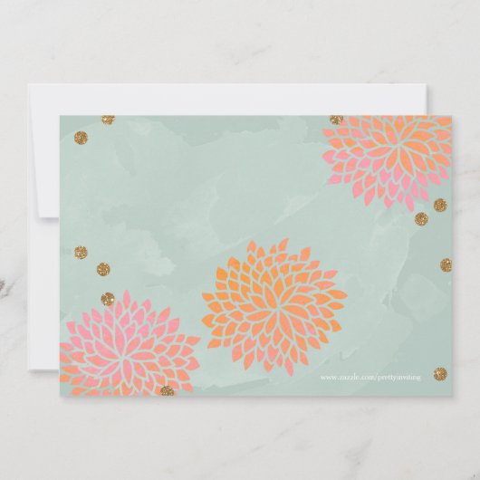 Invitation de la douche d'aquarelle à Parties scin (Dos)