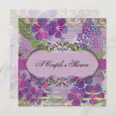 Invitation de la douche d'aquarelle du couple (Devant / Derrière)