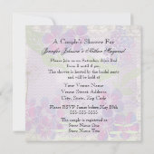 Invitation de la douche d'aquarelle du couple (Dos)