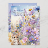 Invitation de la douche de bois Spring (Devant / Derrière)