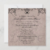 Invitation de la douche du couple d'inséparables (Dos)