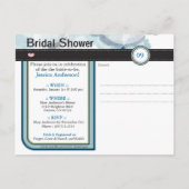 Invitation de la douche nuptiale (Dos)