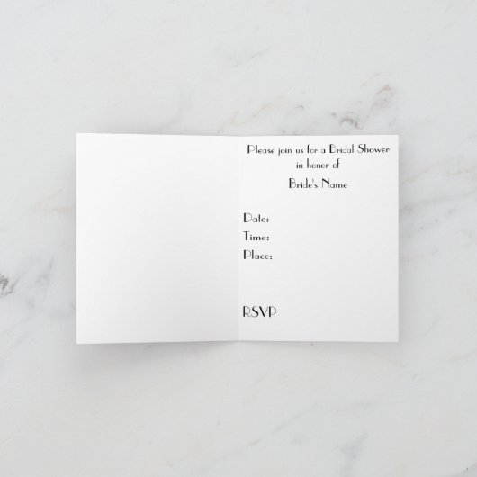 Invitation de la douche nuptiale (Intérieur)