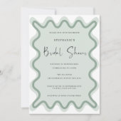 Invitation de la douche nuptiale à la frontière va (Devant)