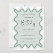 Invitation de la douche nuptiale à la frontière va (Devant)