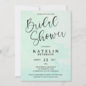 Invitation de la douche nuptiale à l'aquarelle de (Devant)