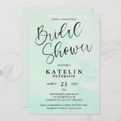 Invitation de la douche nuptiale à l'aquarelle de  (Devant / Derrière)