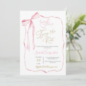 Invitation de la douche nuptiale à nouer (Debout devant)