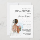 Invitation de la douche nuptiale africaine américa (Devant)