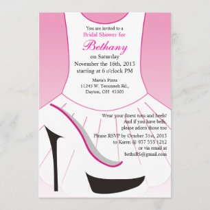 Invitation de la douche nuptiale Ballet Chaussures