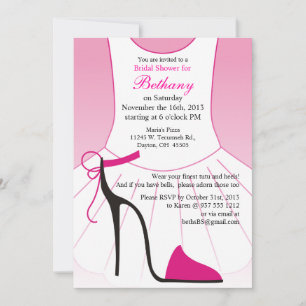 Invitation de la douche nuptiale Ballet Chaussures