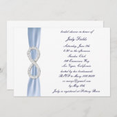 Invitation de la douche nuptiale Blue Diamond Infi (Devant / Derrière)