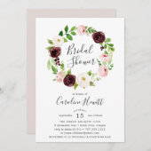 Invitation de la douche nuptiale Blush Romance (Devant / Derrière)