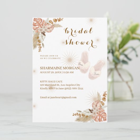 Invitation de la douche nuptiale Boho Bliss (Debout devant)