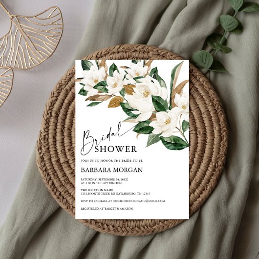 Invitation de la douche nuptiale Boho Magnolia
