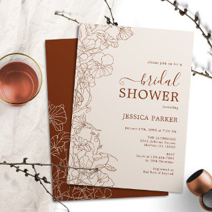Invitation de la douche nuptiale Boho Terracotta