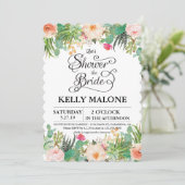 Invitation de la douche nuptiale Cactus Succulente (Debout devant)