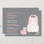 Invitation de la douche nuptiale Carte plate Invit (Devant / Derrière)