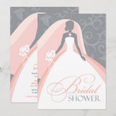 Invitation de la douche nuptiale Carte plate Invit (Devant / Derrière)