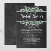 Invitation de la douche nuptiale Chalkboard Foliag (Devant / Derrière)