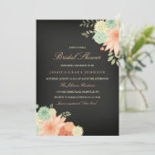 Invitation de la douche nuptiale Chalkboard Spring (Debout devant)