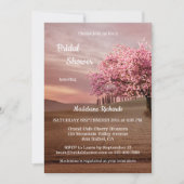 Invitation de la douche nuptiale Cherry Blossom Or (Devant)