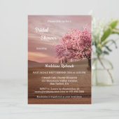 Invitation de la douche nuptiale Cherry Blossom Or (Debout devant)