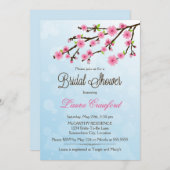 Invitation de la douche nuptiale Cherry Blossoms (Devant / Derrière)