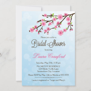 Invitation de la douche nuptiale Cherry Blossoms