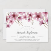 Invitation de la douche nuptiale Cherry Blossoms (Devant)
