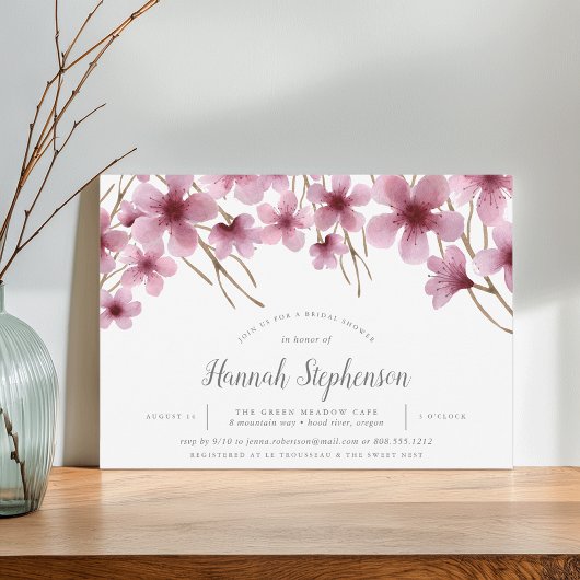 Invitation de la douche nuptiale Cherry Blossoms