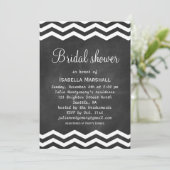 Invitation de la douche nuptiale Chevron Chalkboar (Debout devant)