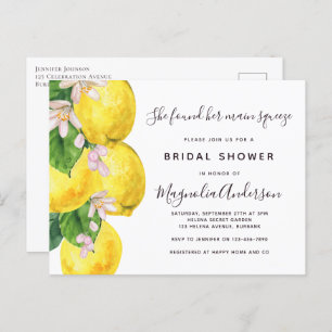 Invitation de la douche nuptiale citron principal