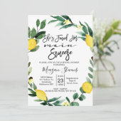 Invitation de la douche nuptiale citron principal (Debout devant)