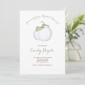 Invitation de la douche nuptiale Citrouille blanch (Debout devant)