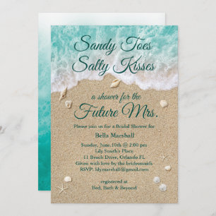 Invitation de la douche nuptiale de Beach Waves