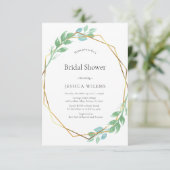 Invitation de la douche nuptiale de cadre Eucalypt (Debout devant)