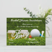 Invitation de la douche nuptiale de golf pour la f (Debout devant)