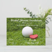 Invitation de la douche nuptiale de golf pour la f (Debout devant)