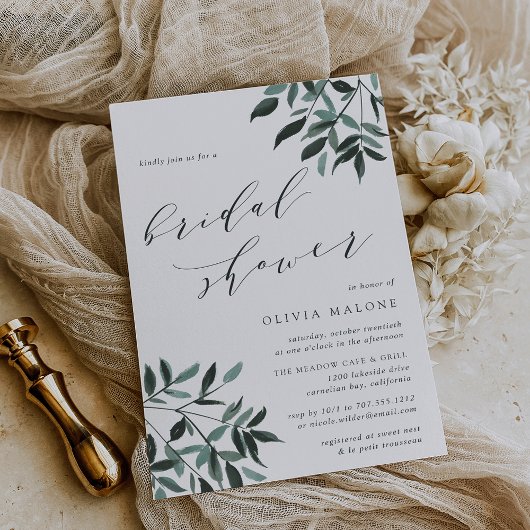 Invitation de la douche nuptiale de Harvest Sage