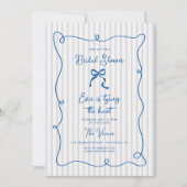 Invitation de la douche nuptiale de la ceinture bl (Devant)