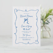 Invitation de la douche nuptiale de la ceinture bl (Debout devant)