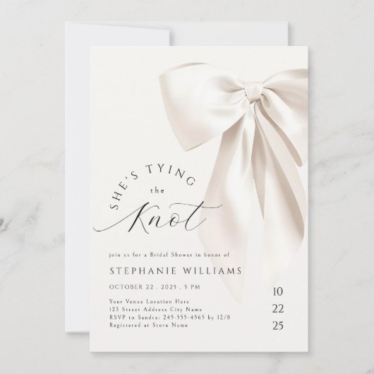 Invitation de la douche nuptiale de la ceinture bl (Devant)