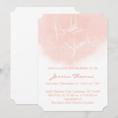 Invitation de la douche nuptiale de l'aquarelle de (Devant / Derrière)