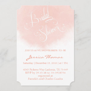 Invitation de la douche nuptiale de l'aquarelle de